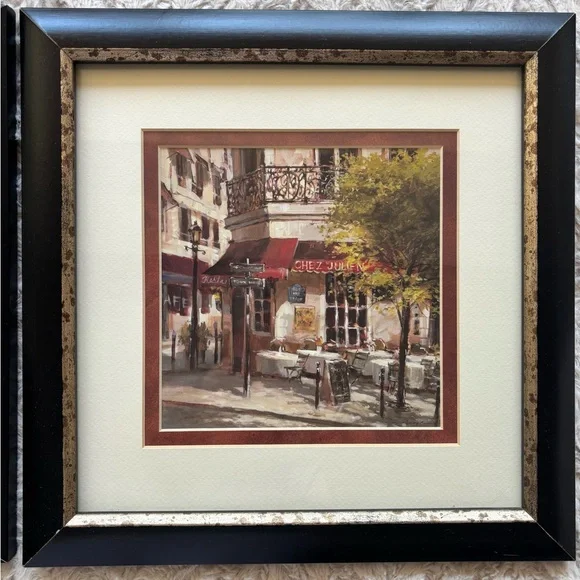 Brent Heighton artist 2 Boulevard cafe framed art signed prints